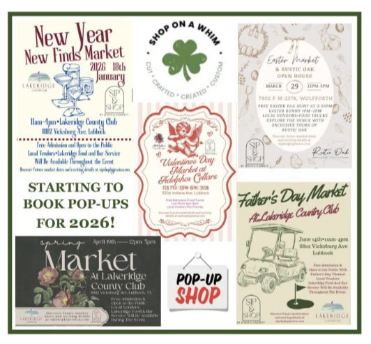 Pop up schedule for market shows